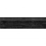 Идальго ступень Stage Granite WOOD EGO Black / Гранит ВУД ЭГО Черный LR с насечками прямая 30х120
